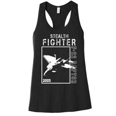 F 22 Raptor Stealth Fighter Women's Racerback Tank