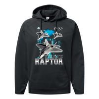 F 22 Raptor Stealth Bootleg Performance Fleece Hoodie