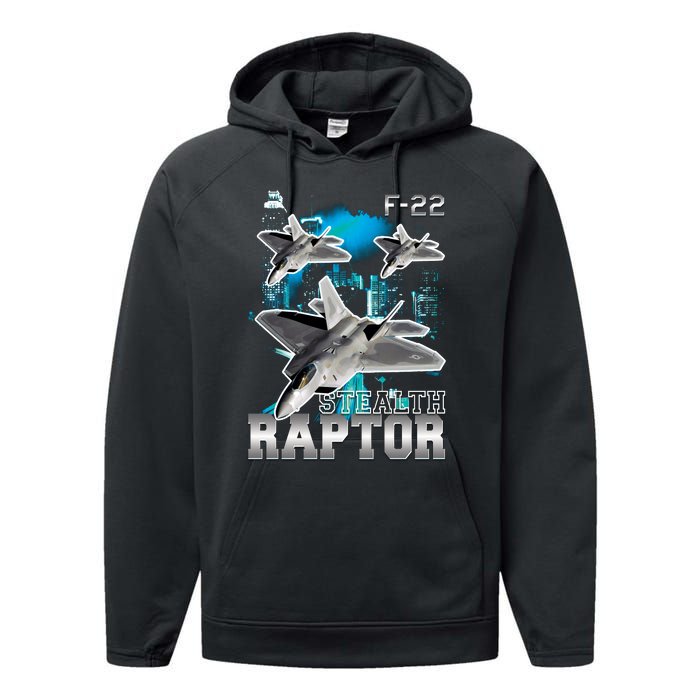 F 22 Raptor Stealth Bootleg Performance Fleece Hoodie