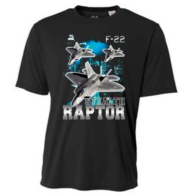 F 22 Raptor Stealth Bootleg Cooling Performance Crew T-Shirt