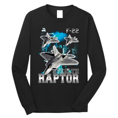 F 22 Raptor Stealth Bootleg Long Sleeve Shirt