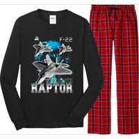 F 22 Raptor Stealth Bootleg Long Sleeve Pajama Set