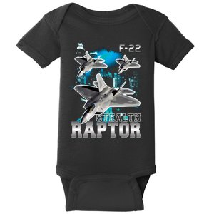 F 22 Raptor Stealth Bootleg Baby Bodysuit