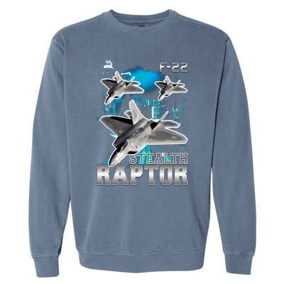 F 22 Raptor Stealth Bootleg Garment-Dyed Sweatshirt