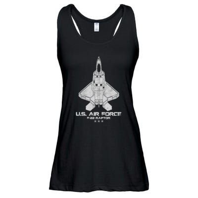 F 22 Raptor Stealth Bootleg Ladies Essential Flowy Tank