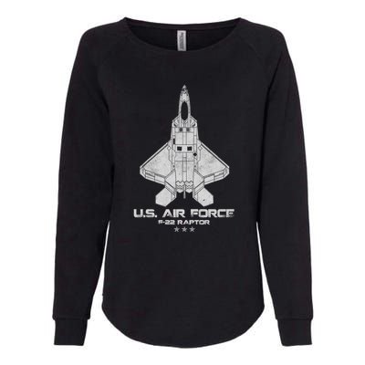 F 22 Raptor Stealth Bootleg Womens California Wash Sweatshirt