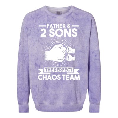 Father & 2 Sons The perfect chaos team Father Colorblast Crewneck Sweatshirt