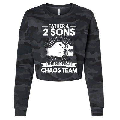 Father & 2 Sons The perfect chaos team Father Cropped Pullover Crew