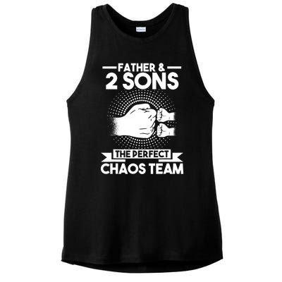 Father & 2 Sons The perfect chaos team Father Ladies PosiCharge Tri-Blend Wicking Tank