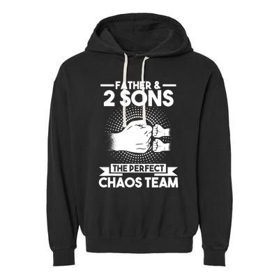 Father & 2 Sons The perfect chaos team Father Garment-Dyed Fleece Hoodie