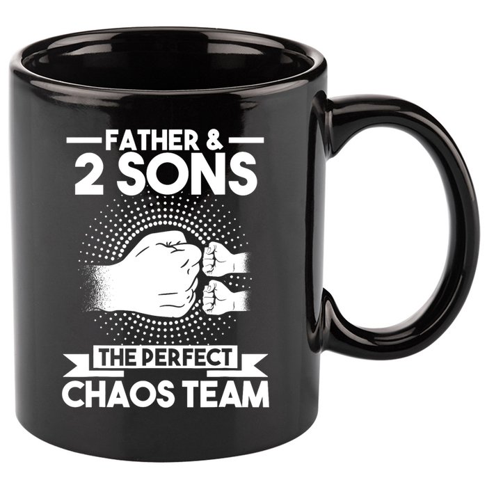 Father & 2 Sons The perfect chaos team Father 11oz C Handle Ceramic Mug