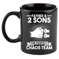 Father & 2 Sons The perfect chaos team Father 11oz C Handle Ceramic Mug