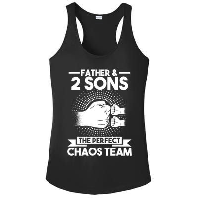 Father & 2 Sons The perfect chaos team Father Ladies PosiCharge Competitor Racerback Tank