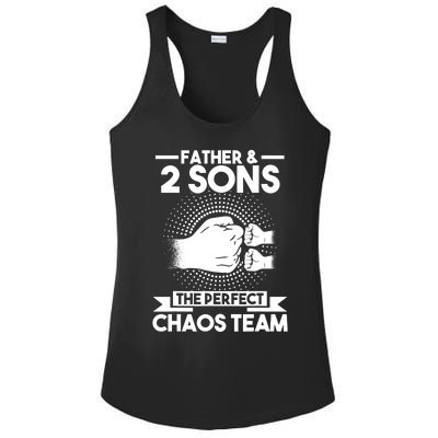 Father & 2 Sons The perfect chaos team Father Ladies PosiCharge Competitor Racerback Tank