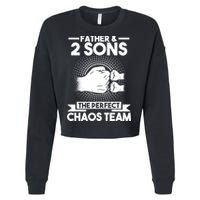 Father & 2 Sons The perfect chaos team Father Cropped Pullover Crew