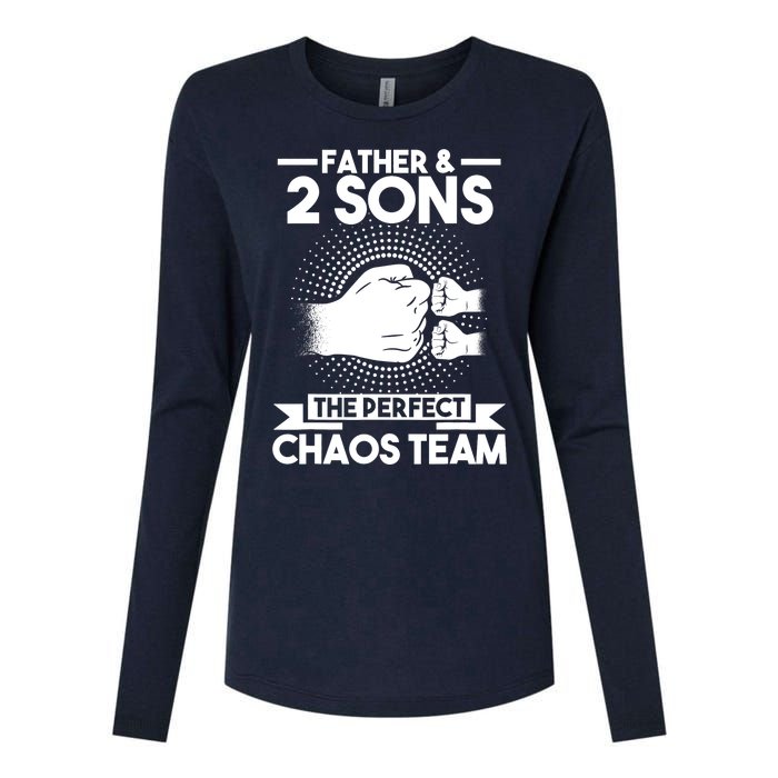 Father & 2 Sons The perfect chaos team Father Womens Cotton Relaxed Long Sleeve T-Shirt