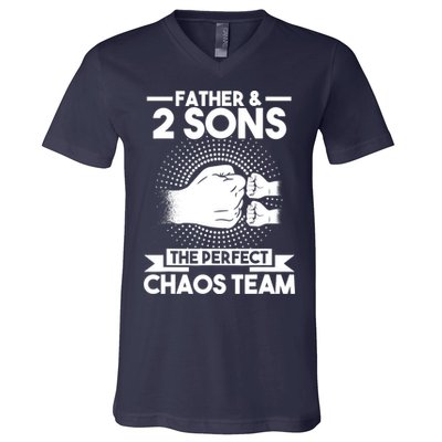 Father & 2 Sons The perfect chaos team Father V-Neck T-Shirt