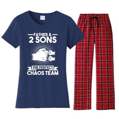 Father & 2 Sons The perfect chaos team Father Women's Flannel Pajama Set