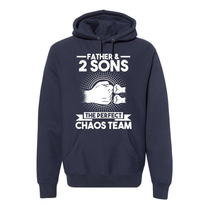 Father & 2 Sons The perfect chaos team Father Premium Hoodie