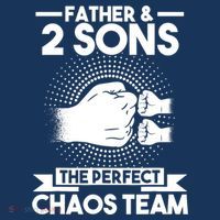 Father & 2 Sons The perfect chaos team Father Magnet