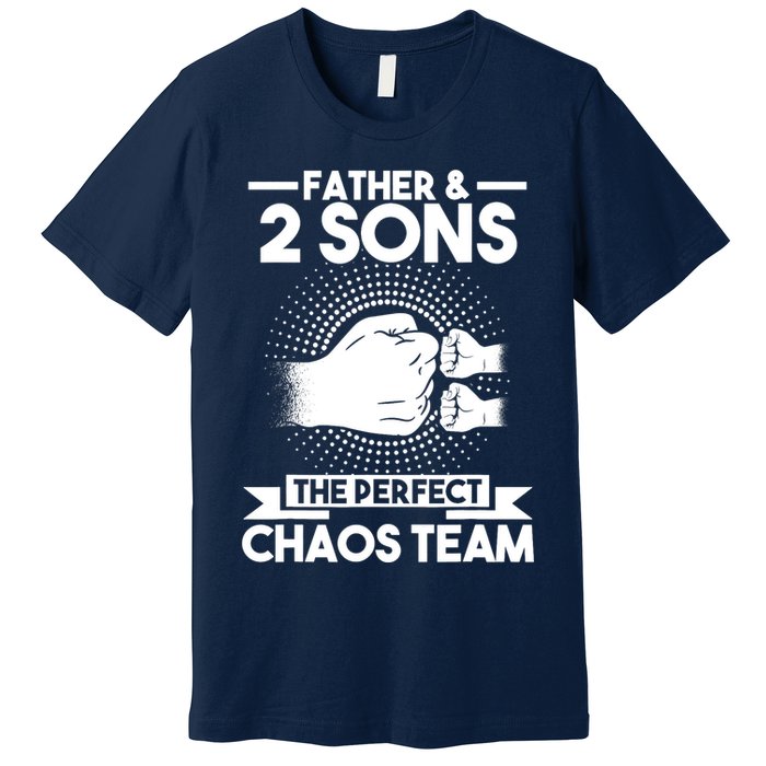 Father & 2 Sons The perfect chaos team Father Premium T-Shirt