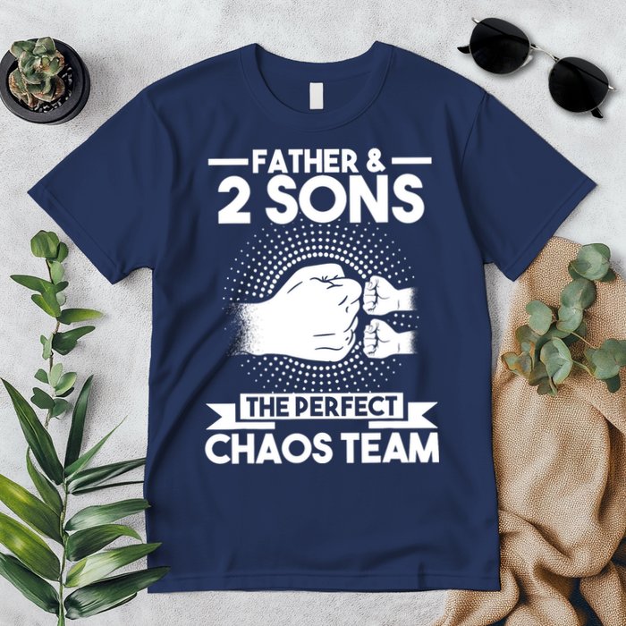 Father & 2 Sons The perfect chaos team Father Premium T-Shirt