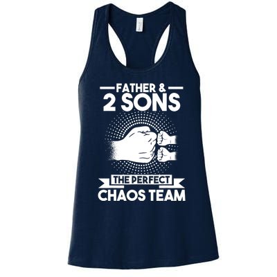 Father & 2 Sons The perfect chaos team Father Women's Racerback Tank