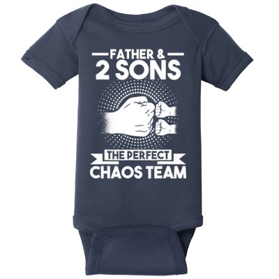 Father & 2 Sons The perfect chaos team Father Baby Bodysuit