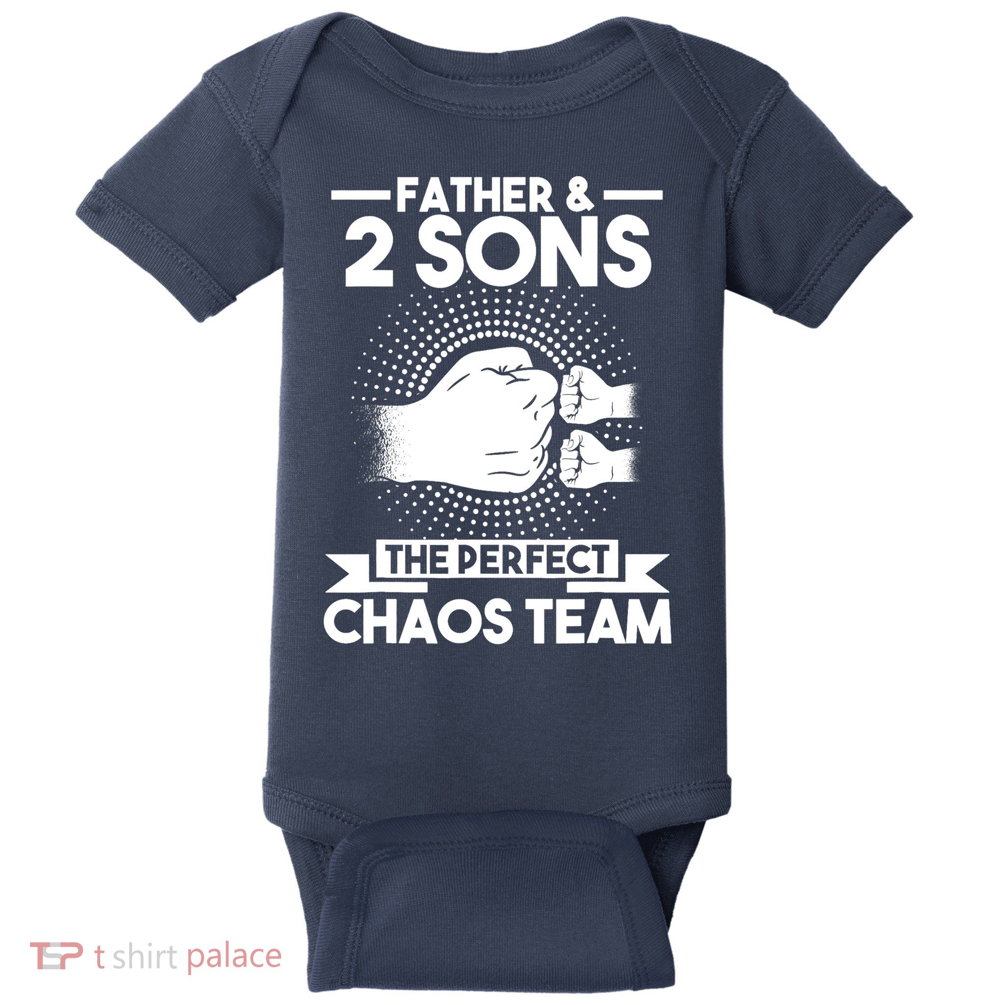 Father & 2 Sons The perfect chaos team Father Baby Bodysuit