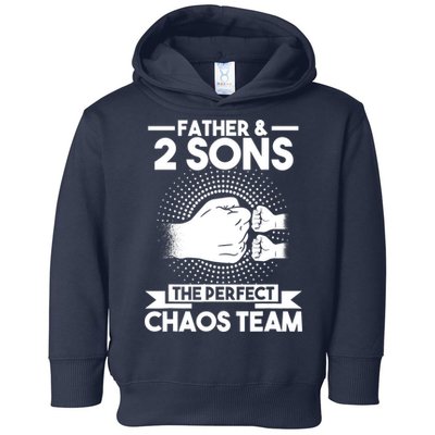 Father & 2 Sons The perfect chaos team Father Toddler Hoodie