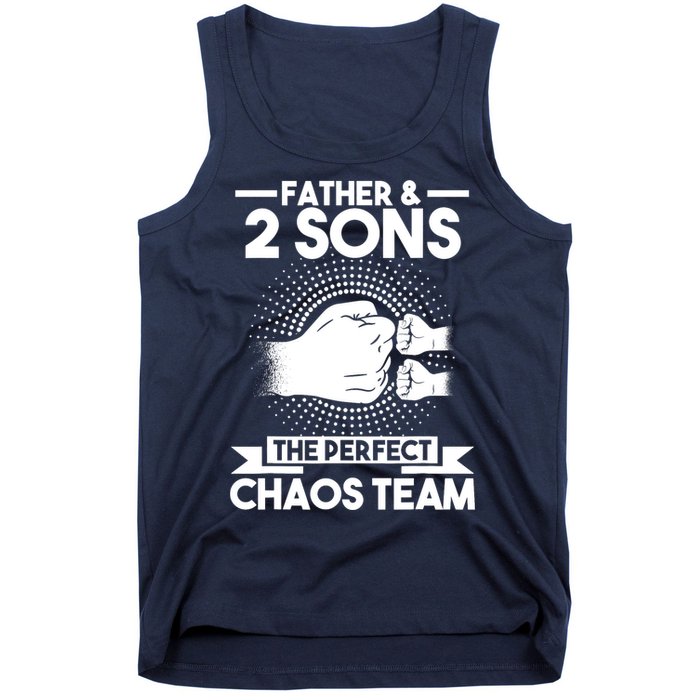 Father & 2 Sons The perfect chaos team Father Tank Top
