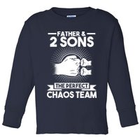 Father & 2 Sons The perfect chaos team Father Toddler Long Sleeve Shirt