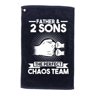 Father & 2 Sons The perfect chaos team Father Golf Towel