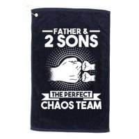 Father & 2 Sons The perfect chaos team Father Golf Towel