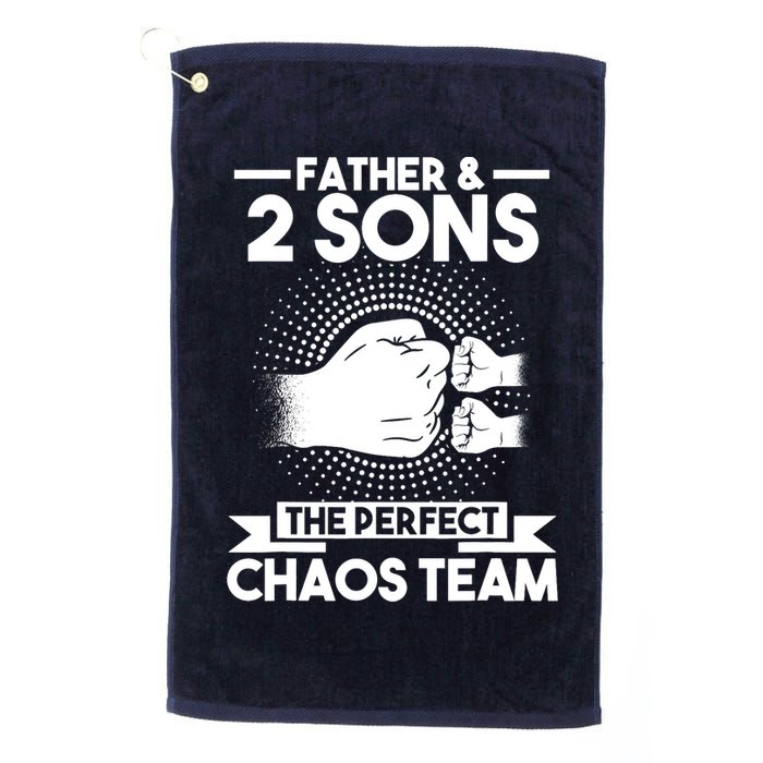 Father & 2 Sons The perfect chaos team Father Golf Towel