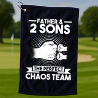 Father & 2 Sons The perfect chaos team Father Golf Towel