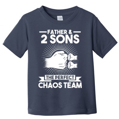 Father & 2 Sons The perfect chaos team Father Toddler T-Shirt