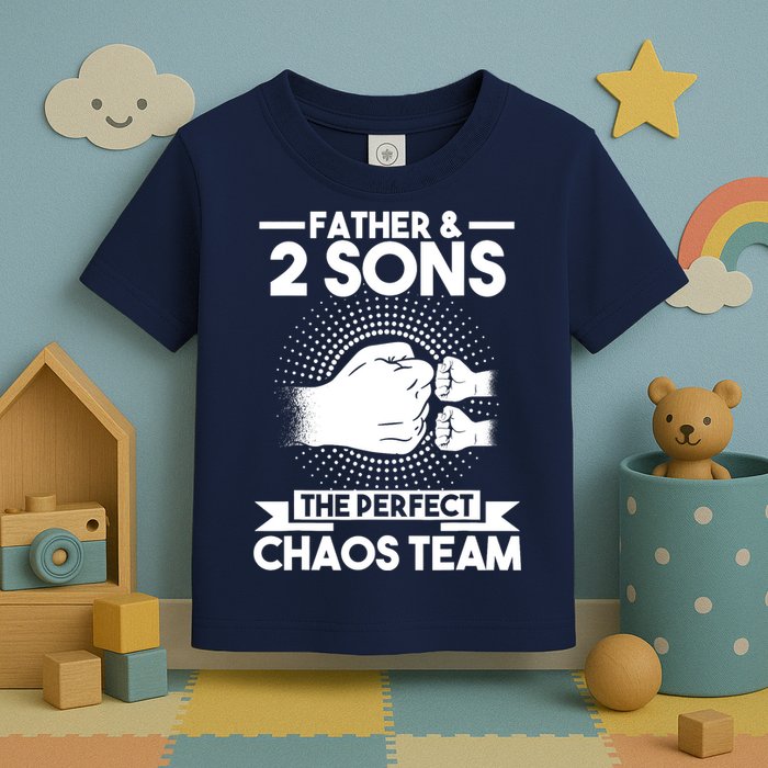 Father & 2 Sons The perfect chaos team Father Toddler T-Shirt