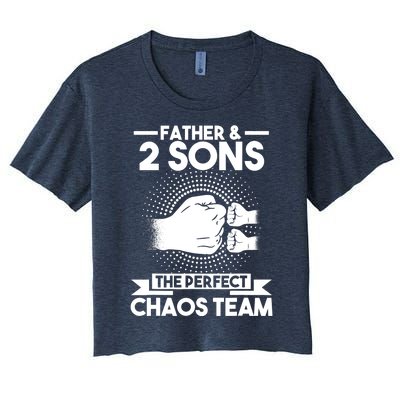 Father & 2 Sons The perfect chaos team Father Women's Crop Top Tee