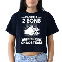 Father & 2 Sons The perfect chaos team Father Women's Crop Top Tee