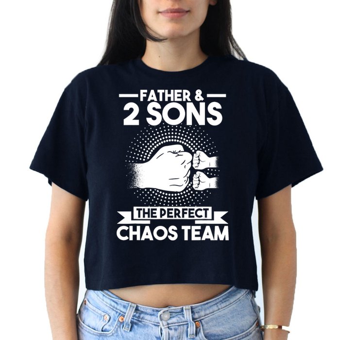 Father & 2 Sons The perfect chaos team Father Women's Crop Top Tee