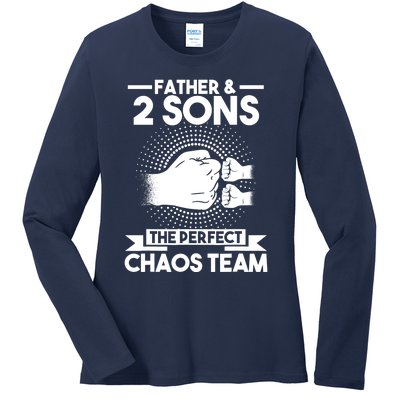 Father & 2 Sons The perfect chaos team Father Ladies Long Sleeve Shirt