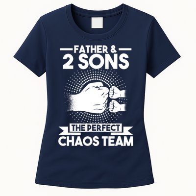 Father & 2 Sons The perfect chaos team Father Womens T-Shirt