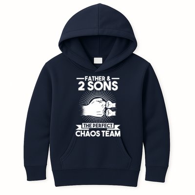Father & 2 Sons The perfect chaos team Father Kids Hoodie