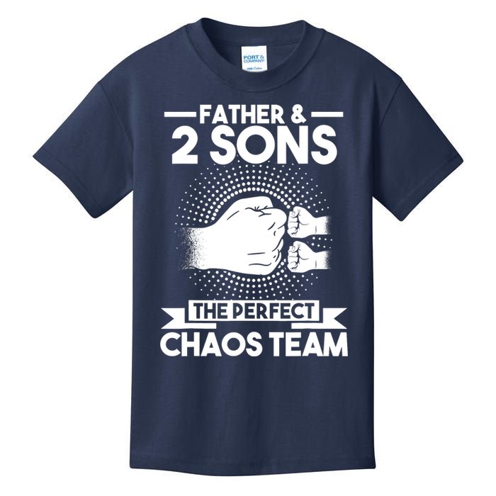 Father & 2 Sons The perfect chaos team Father Kids T-Shirt