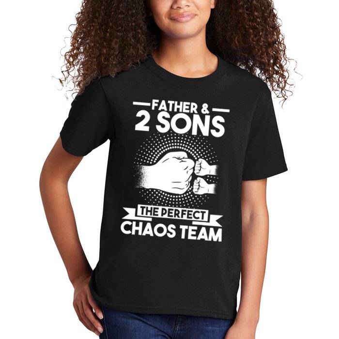 Father & 2 Sons The perfect chaos team Father Kids T-Shirt