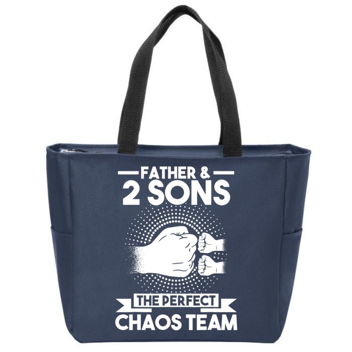 Father & 2 Sons The perfect chaos team Father Zip Tote Bag