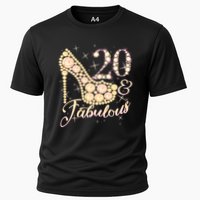 Fabulous & 20 Sparkly Heel 20th Birthday Cooling Performance Crew T-Shirt