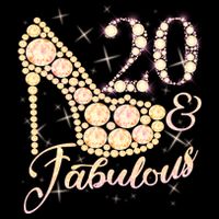 Fabulous & 20 Sparkly Heel 20th Birthday 16 in Basic Backpack