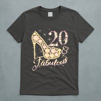 Fabulous & 20 Sparkly Heel 20th Birthday T-Shirt